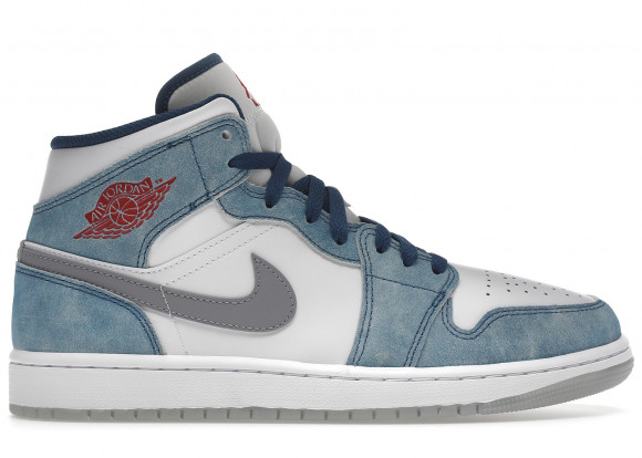 Jordan 1 Mid French Blue Fire Red Men's Shoes - DN3706-401