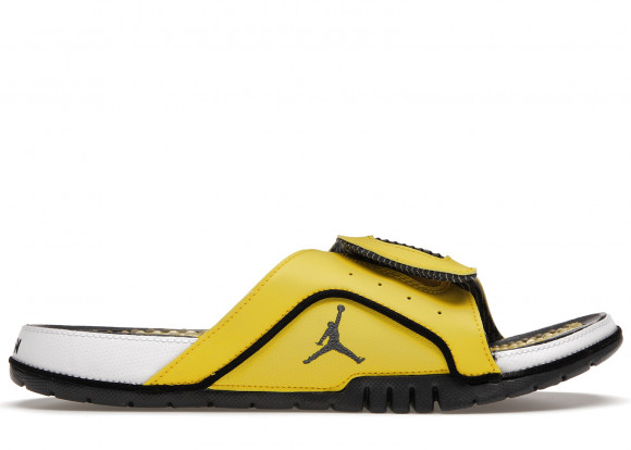 Jordan Hydro Retro 4 Slides - Men's Slides - Yellow / Black / White