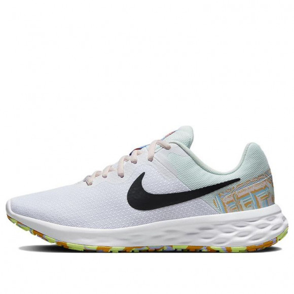Nike Revolution 6 Next Nature Premium WHITE/BLACK/GREEN Marathon Running Shoes DO9475-100 - DO9475-100