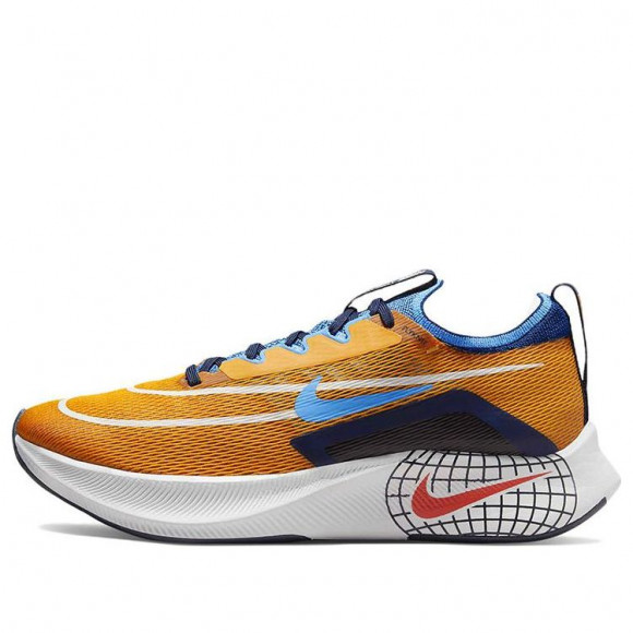 Nike Zoom Fly 4 Premium ORANGE/BLUE Marathon Running Shoes DO9583-700 - DO9583-700