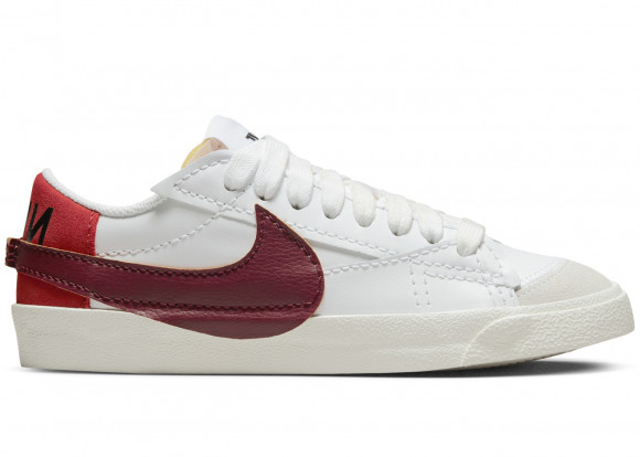 Nike Blazer Low 77 Jumbo WHITE/RED Skate Shoes DQ1470-104 - DQ1470-104