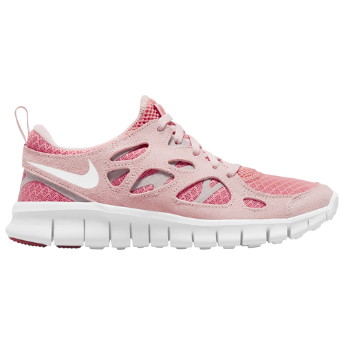 Nike Free Run 2 - Girls' Grade Running Shoes - Pink Salt / Purple / White
