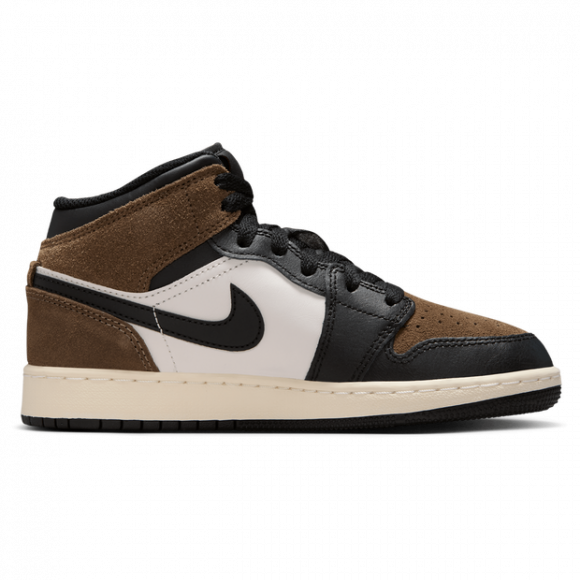 Jordan Aj1 Mid - Sneakers Enfant - Noir - Pointure 36 - Cuir - DQ8423-007