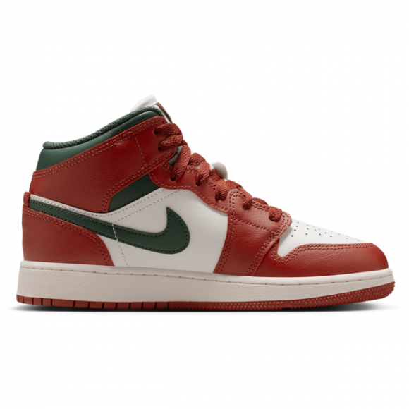 Jordan 1 Mid Kid's Sneakers - White - Size 3 - Textile - DQ8423-105