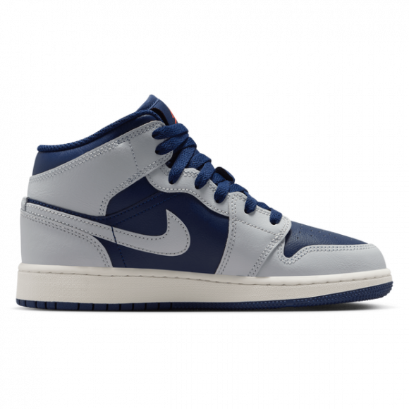 Jordan 1 Mid Kid's Sneakers - Blue - Size 3 - Textile - DQ8423-403
