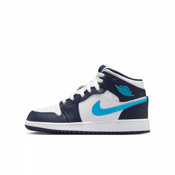 Air Jordan 1 Mid-sko til større børn - blå - DQ8423-404
