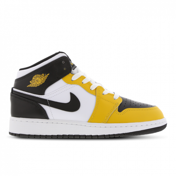 Air Jordan 1 Mid (gs), Fashion sneakers, Femme, yellow ochre/black-white-yellow ochre - DQ8423-701