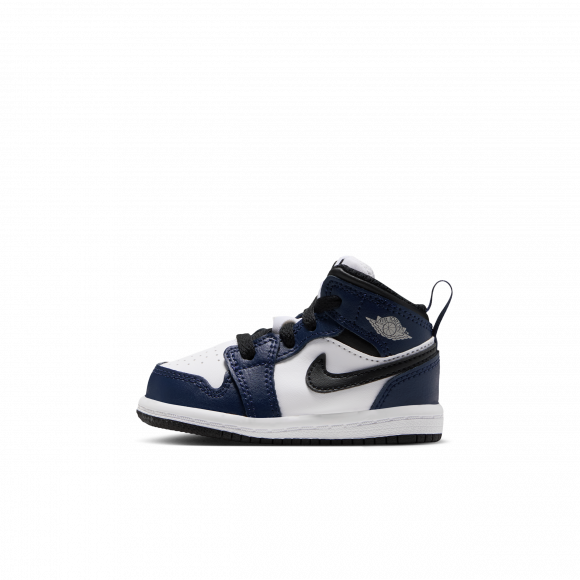 Air Jordan Jordan 1 Mid TD 'White College Navy White Tech Grey' | Infant Size 4 - DQ8425-108