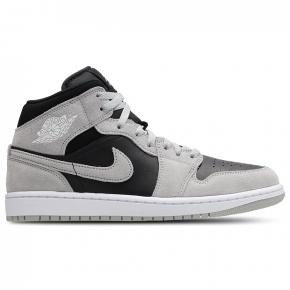 Jordan Aj1 Mid Men's Sneakers - Grey - Size 6 - Leather & Synthetics - DQ8426-008