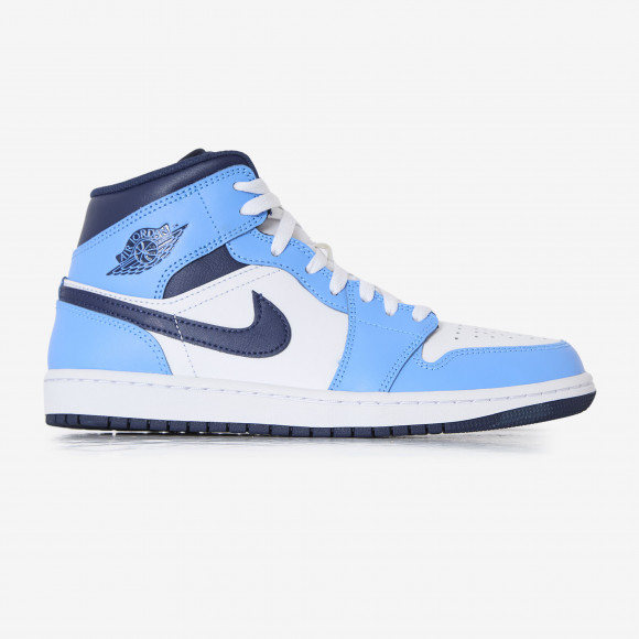 Men Air Jordan 1 Mid University Blue/Midnight Navy-White Sneakers 13 University Blue/Midnight Navy-White - DQ8426-405