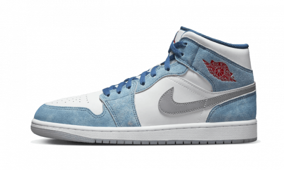 Air Jordan 1 Mid French Blue Fire Red - DR6235-401