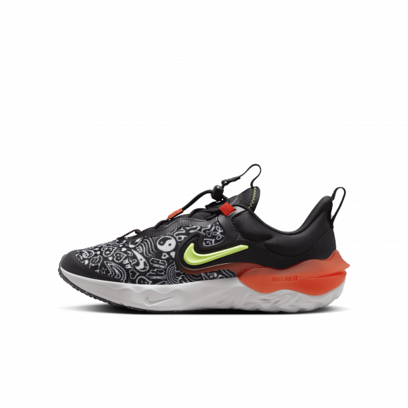 Nike Run Flow JP Older Kids' Easy On/Off Running Shoes - Black - DV3106-001