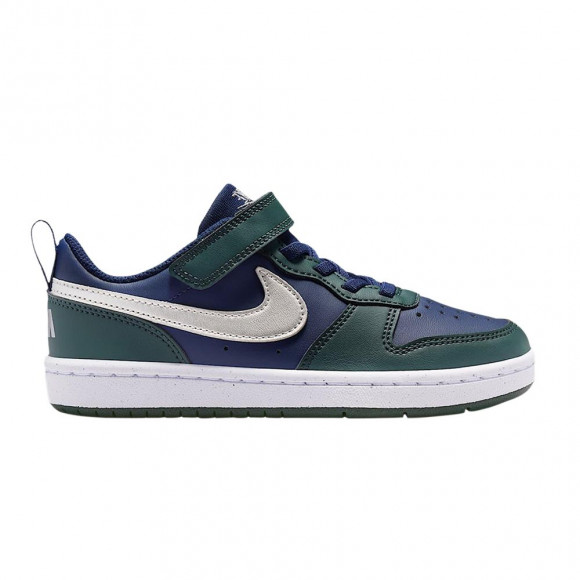 Nike Court Borough Low Recraft PS 'Midnight Navy/Seaweed/White/Metallic Silver' | Blue | Kid's Size 11.5 - DV5457-402