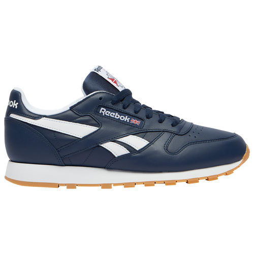 Reebok Classic Leather - Men's Running Shoes - Navy / White / Gum