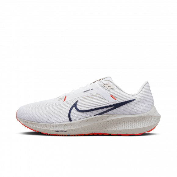 Nike Pegasus 40 Men's Road Running Shoes (Wide) - White