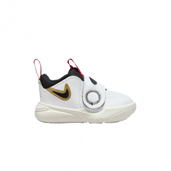 Nike Team Hustle D11 TD 'White Gold University Red' | Infant Size 8 - DV8995-104