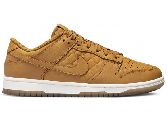 Nike Dunk Low Quilted Weat u4f4eu5e2eu65f6u5c1au677fu978b u5c0fu9ea6u8272 Wheat Skate Shoes DX3374-700 - DX3374-700