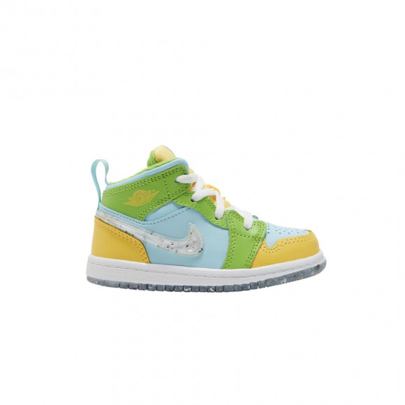 Air Jordan 1 Mid SE TD 'Recycled Grind' | Blue | Infant Size 8 - DX4369-400