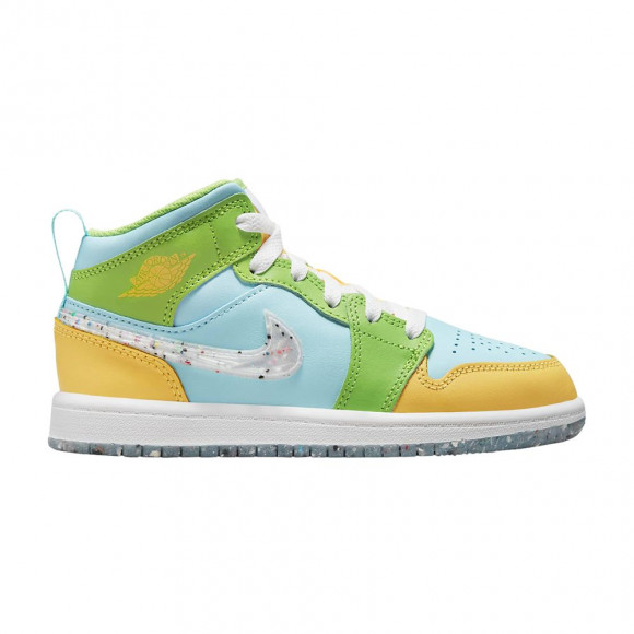 Air Jordan 1 Mid SE PS 'Recycled Grind' | Blue | Kid's Size 12 - DX4370-400