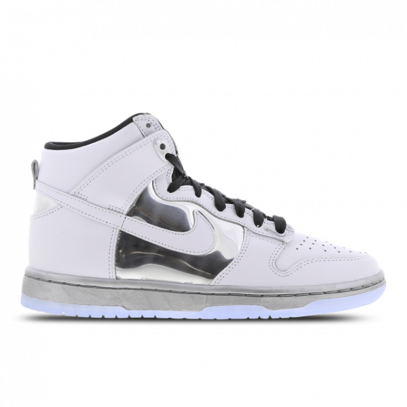 Nike W Dunk High SE White/ White - Mettalic Silver - DX5928-100