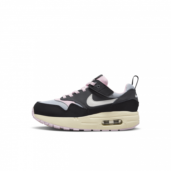 Nike Air Max 1 EasyOn kleuterschoenen - Zwart - DZ3308-004