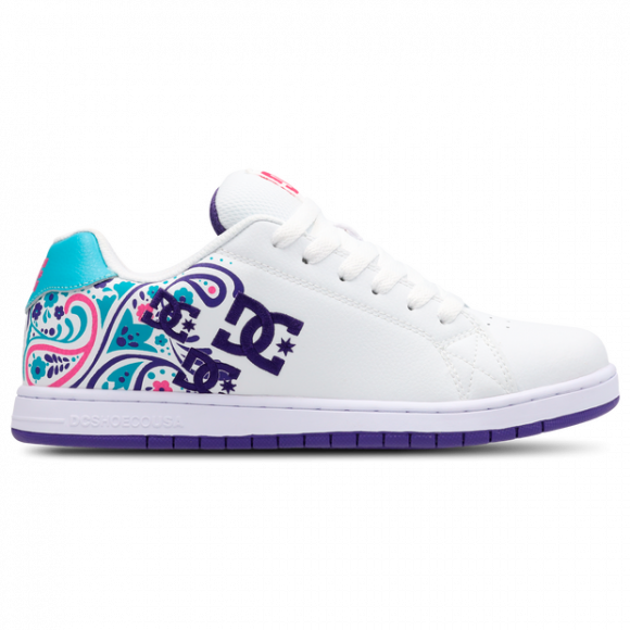 DC Shoes Court Graffik - Sneakers Enfant - Blanc - Pointure 35 - Cuir - EDGS100104-HPP