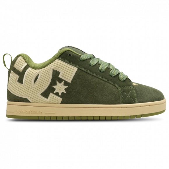 DC Sneakers Court Graffik Men's Sneakers - Green - Size 6 - Suede - EDYS100014-LOY