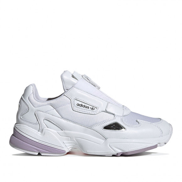 adidas zx racer soft velvet for women boots - Falcon Zip W White Purple Marathon Running Shoes/Sneakers - EF2047