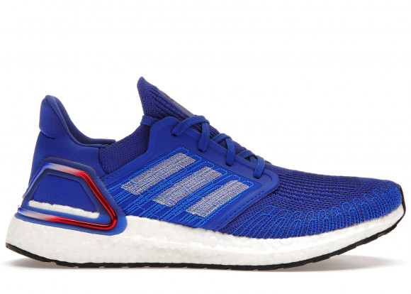 adidas Ultraboost 20 - Men's Running Shoes - Team Royal Blue / White / Scarlet - EG0758
