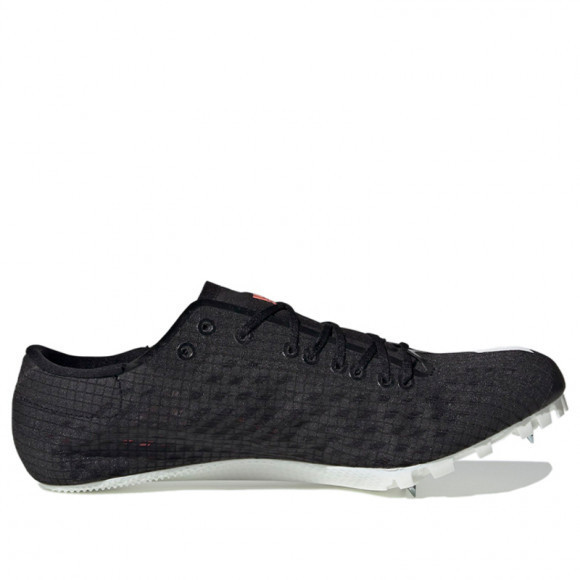 adidas adiZero Finesse - Men's Sprint Spikes - Core Black / Footwear White / Core Black - EG1204