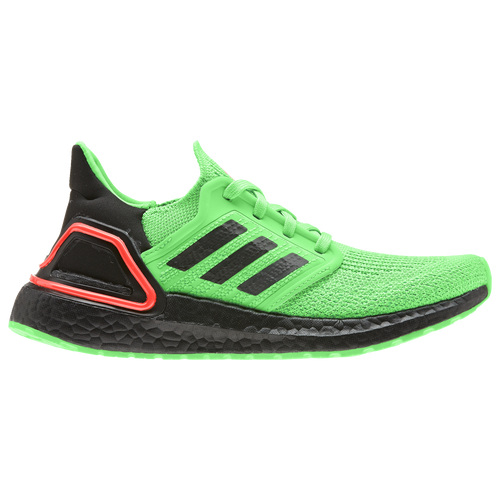 adidas Ultraboost 20 - Boys' Grade School Running Shoes - Shock Lime / Black / Solar Red - EG4859