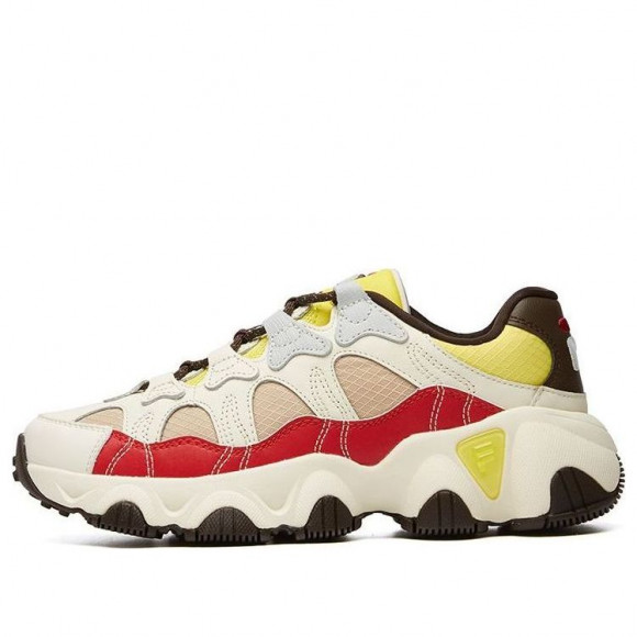 (WMNS) FILA Jagger Low Running Shoes White/Red/Yellow - F12W041419FGM