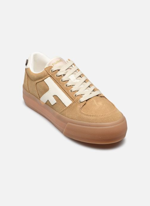 Baskets Faguo WALNUT PLATFORM BASKETS SUEDE W pour Femme - F25CF0201-BEI07