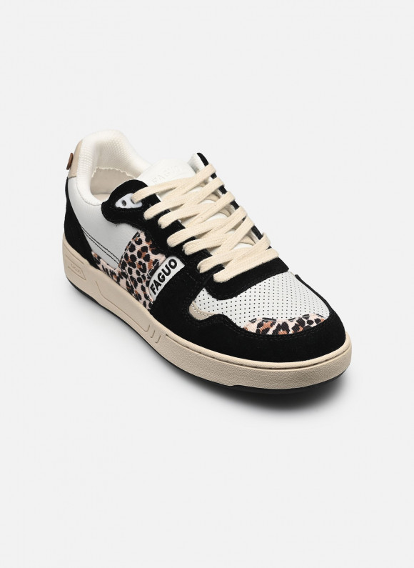 Baskets Faguo Baskets Ceiba Leather Suede pour  Femme - F25CF3209-WHI98