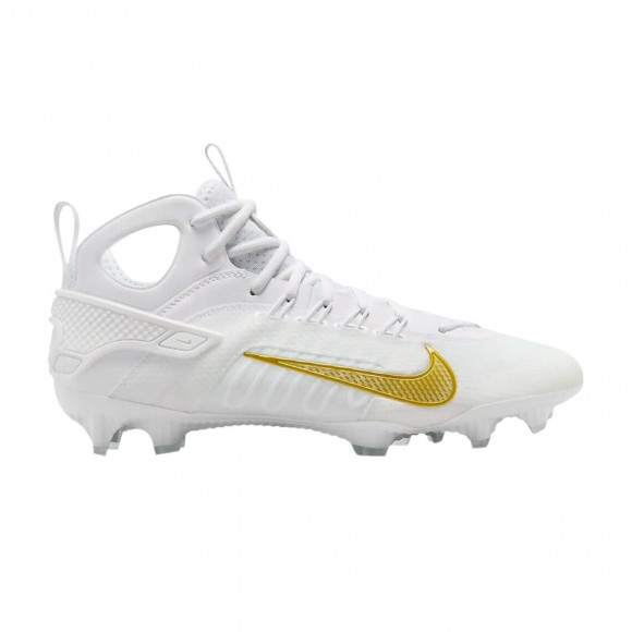 Nike Huarache 9 Elite Mid LAX SE 'White Metallic Gold' | Men's Size 13 - FB1297-100