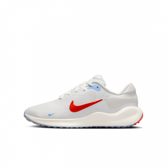 Nike Revolution 7 GS 'Summit White Picante Red' | Cream | Kid's Size 6 - FB7689-104