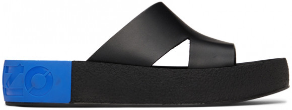 Kenzo Black & Blue Kenzoyama Leather Sandals - FC55MU026L65
