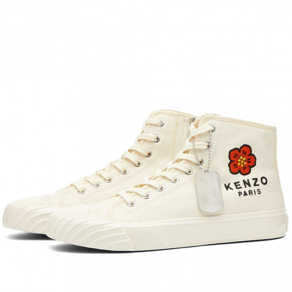 Kenzo School Poppy High Top Sneakers Cream - FC62SN020F7304