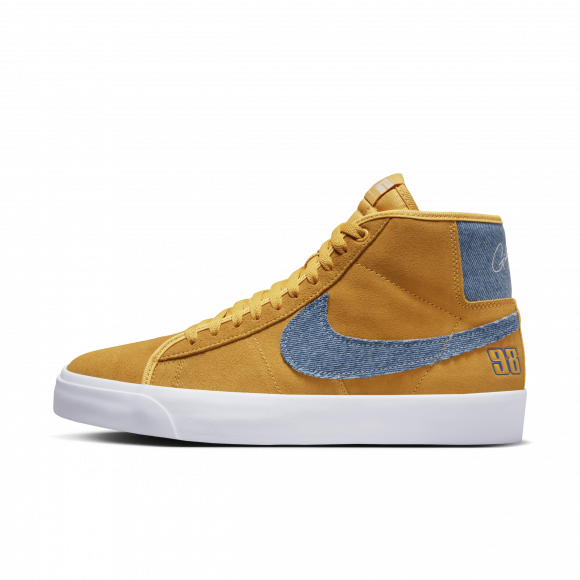 Nike Zoom Blazer Mid Pro GT Skate Shoes - Yellow - FD0269-700