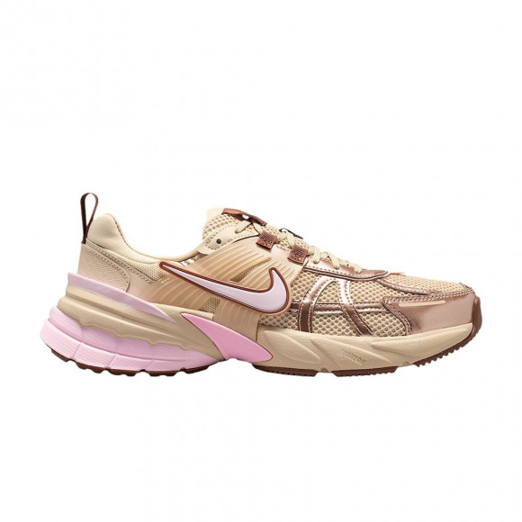 Nike Wmns V2K Run With Reflective Accents 'Sanddrift Shimmer Fauna Brown Pink Foam' | Women's Size 11 - FD0736-115