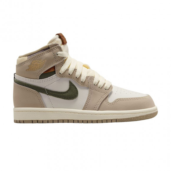 Air Jordan 1 Retro High OG PS 'Khaki' | Cream | Kid's Size 3 - FD2597-201