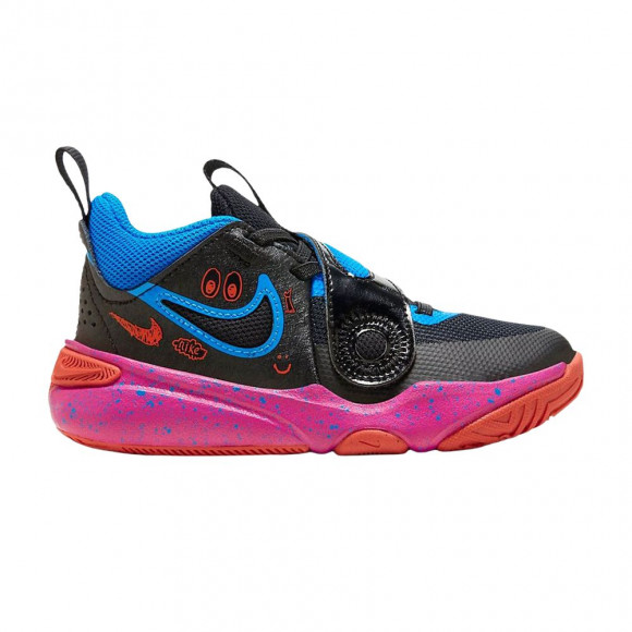 Nike Team Hustle D11 PS 'Black Photo Blue Fireberry' | Kid's Size 11 - FD6727-001