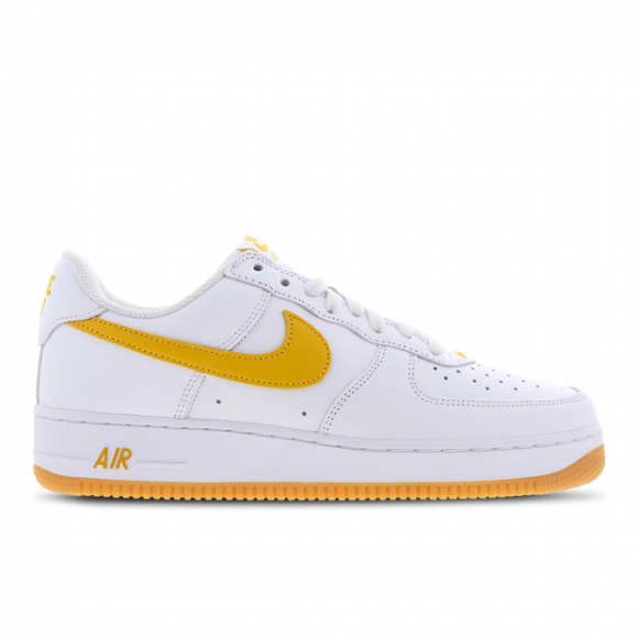 Nike Men's Air Force 1 Low Retro QS Sneakers in White/University Gold/Gum Yellow - FD7039-100