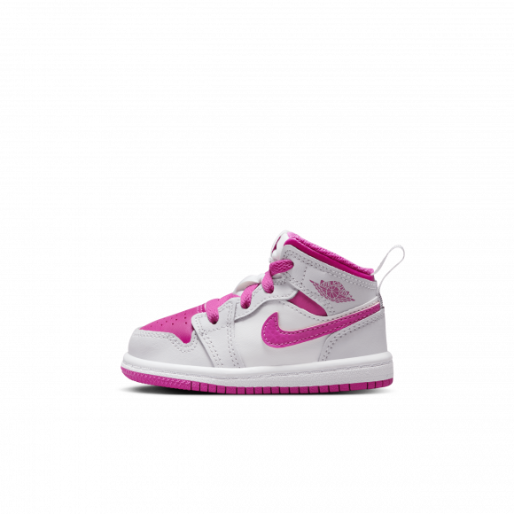 Air Jordan 1 Mid TD 'Fire Pink' | White | Infant Size 10 - FD8782-500