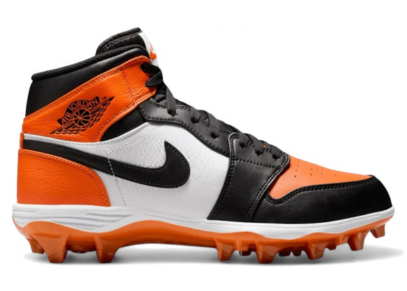 Jordan 1 Mid TD Cleat 'Shattered Backboard' | Orange | Men's Size 13 - FJ6805-801