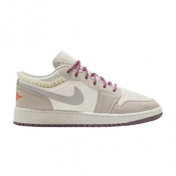Air Jordan 1 Low GS 'Sail Violet Dust' | Cream | Kid's Size 5 - FQ8094-100