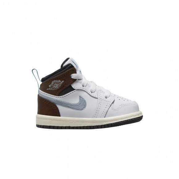 Air Jordan 1 Mid TD 'White Black Sail Blue Grey' | Infant Size 4 - FQ8221-142