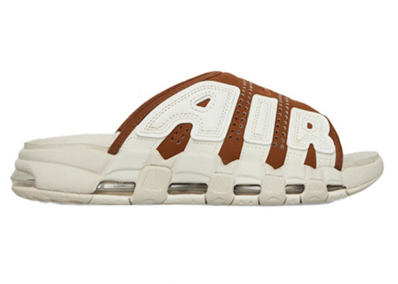 Nike Air More Uptempo Slide Light British Tan Sail - FQ8699-200-/-FQ8700-200