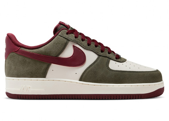Nike Air Force 1 Low '07 LV8 Cargo Khaki Pale Ivory Dark Team Red - FQ8714-302