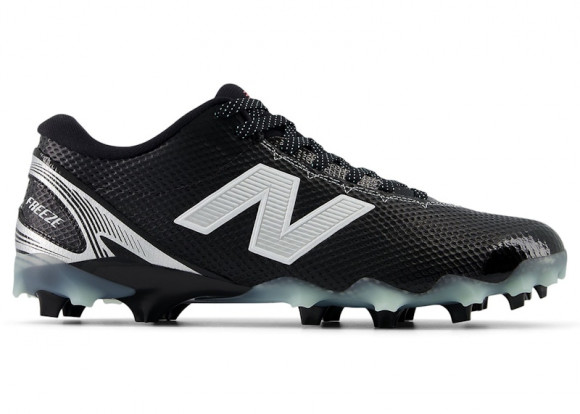 New Balance Unisex FreezeLX v5 Low Lacrosse Shoes - Black/White/Grey - FREEZLB5